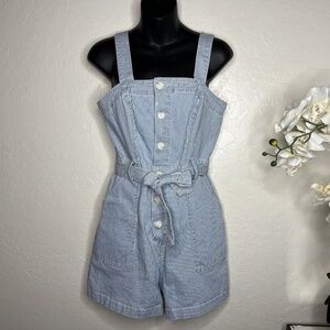 Universal Thread Blue Striped Jumpsuit